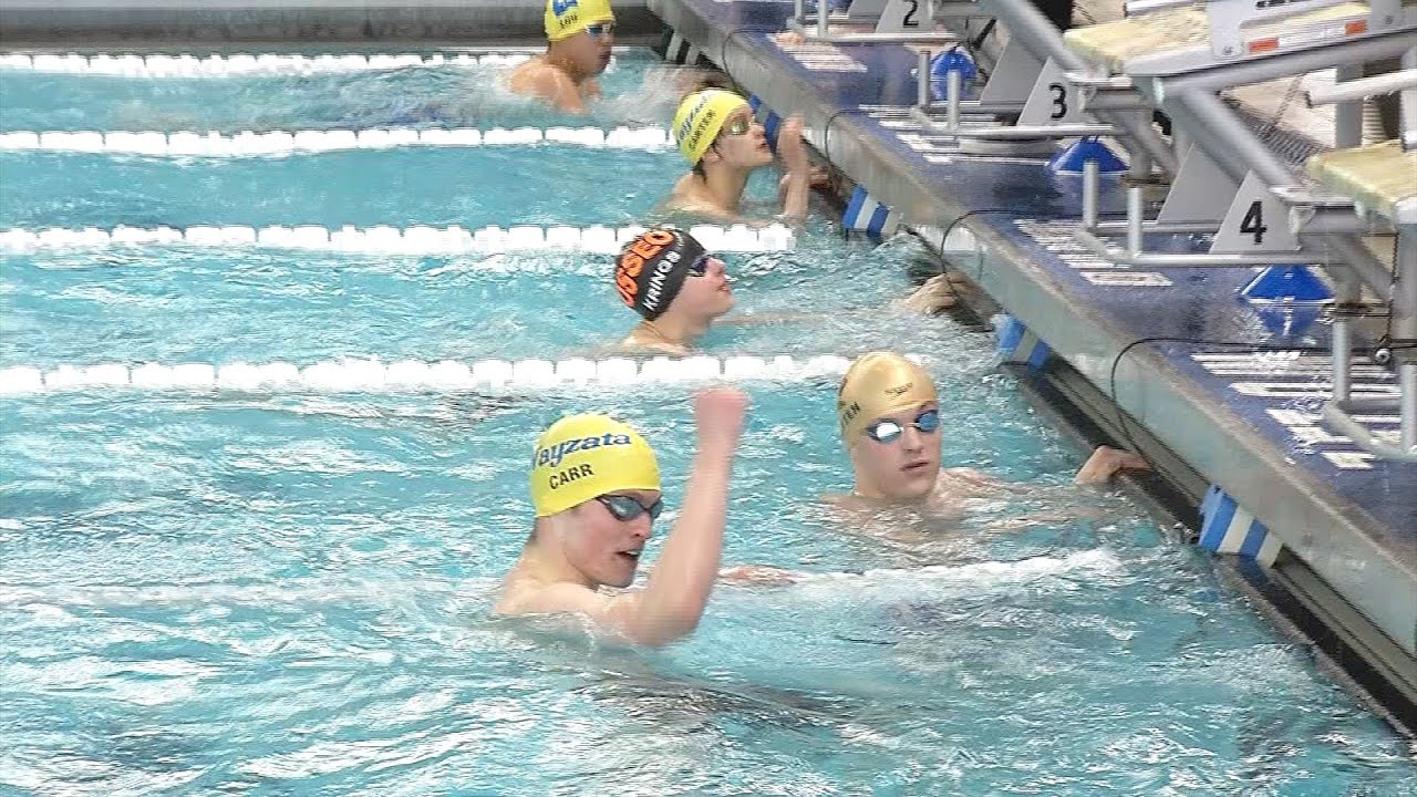 Wayzata Swimming and Diving - Nathan Carr's Section Record in 100 Yard Butterfly