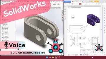 SolidWorks | 3D CAD EXERCISES 84 | StudyCadCam | Solution Tutorial |