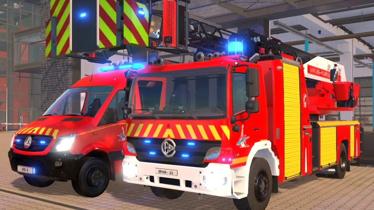 Emergency Call 112 - Paris Ladder Truck Responding!