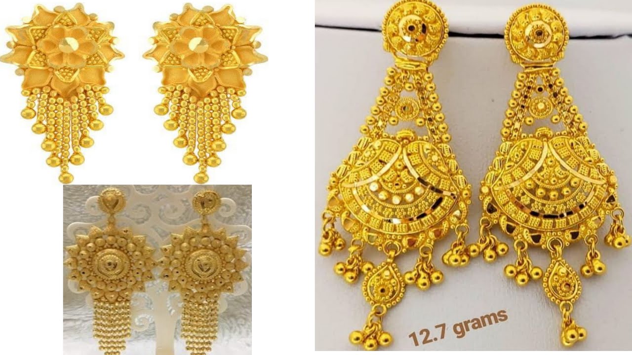Gold jewelry new designs Latest earrings Desing 2020ll Latest sone ki ...