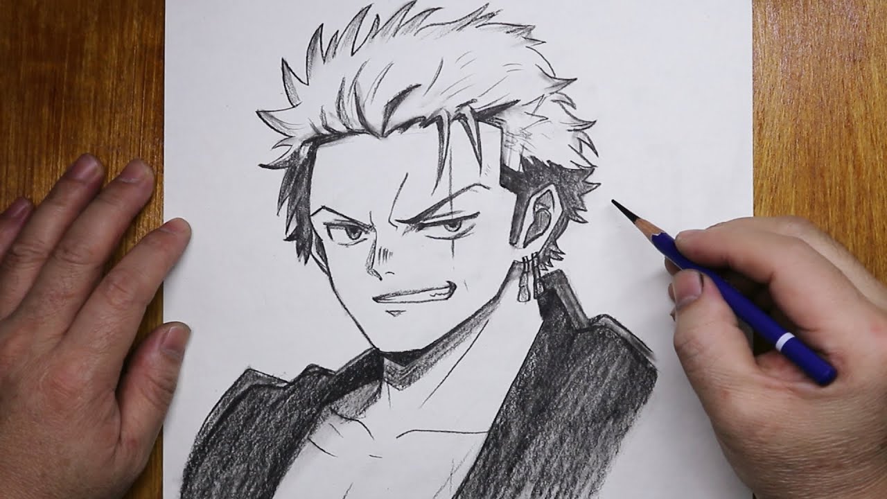 Easy Anime Drawing || how to draw Zoro || easy drawing for beginners