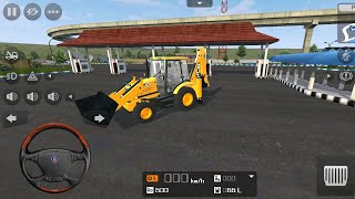 JCB Mobil Truk Loader Excavator Mod To Surabaya - Mobil Mobilan Bus Simulator Indonesia Game Android screenshot 3