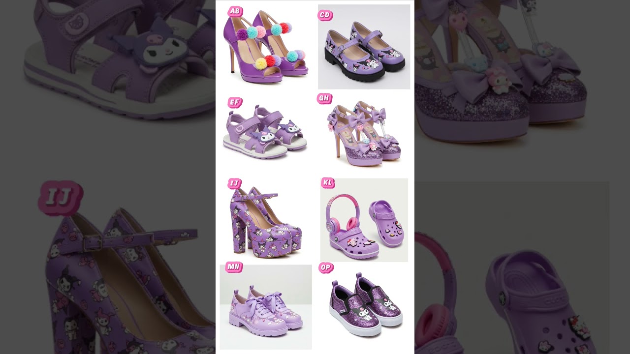 Choose your favourite Kuromi shoes 💜💜🙂‍↕️