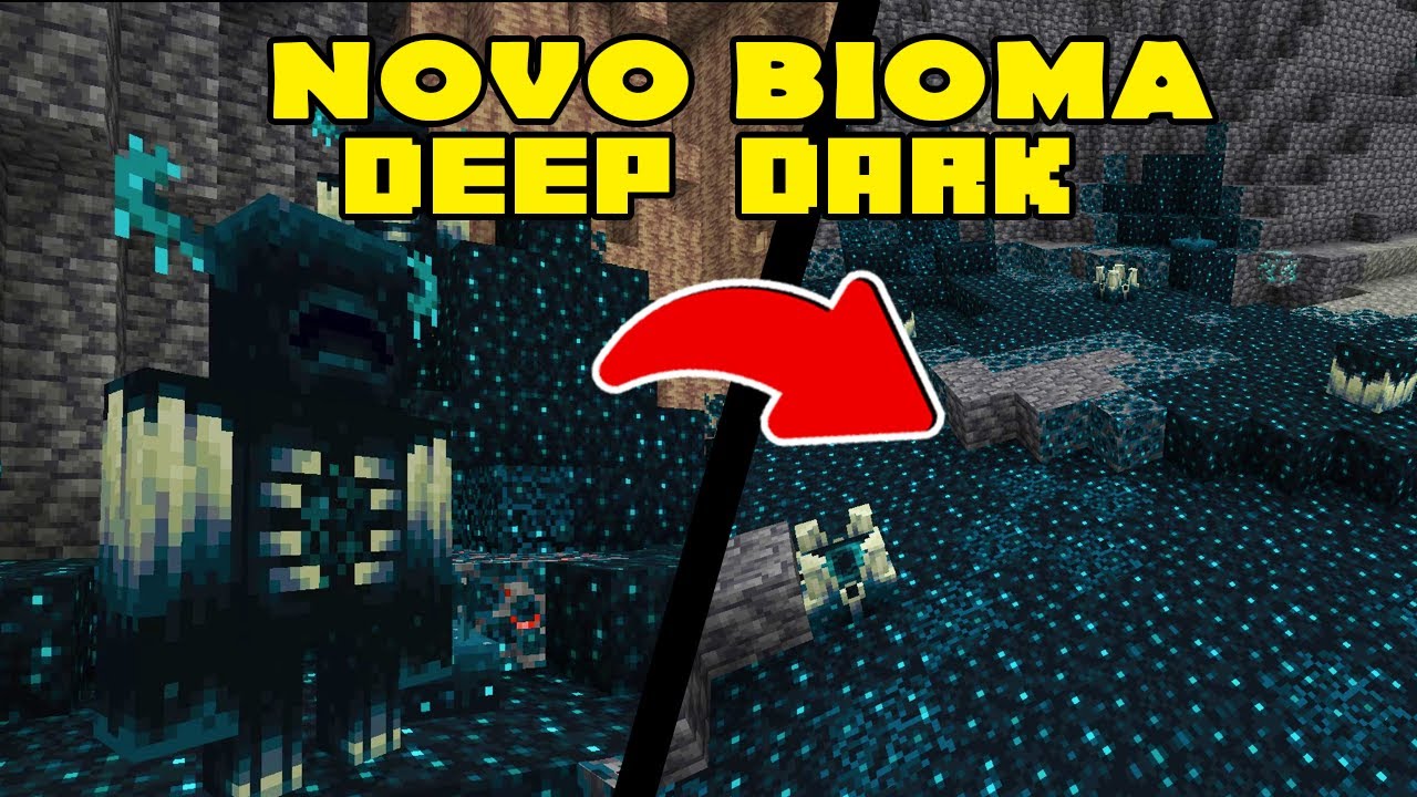 MINECRAFT 1.19 - CONHEÇA O NOVO BIOMA OFICIAL DEEP DARK (escuridão ...