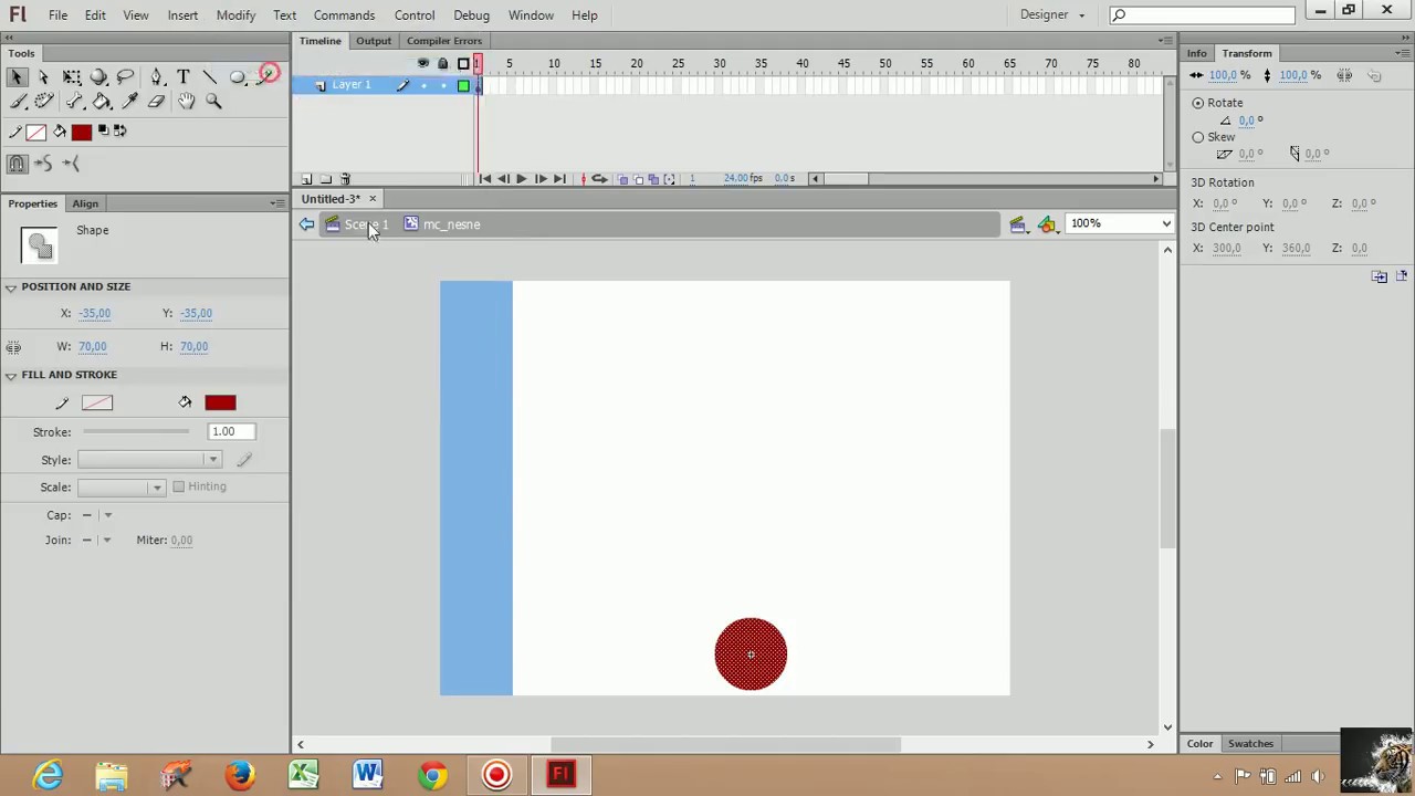 Flash Cs6 As 3 0 Animasyon Kontrol Play Pause Stop Ileri Geri Youtube
