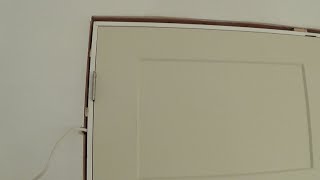 Installation of the door switches and light in the closet with double hinged doors