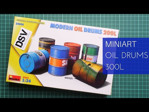 Video: MiniArt 24008 moderní olejové sudy 200 l (1/24)