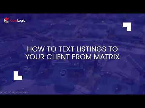 How to Text Listings to Your Clients from Matrix