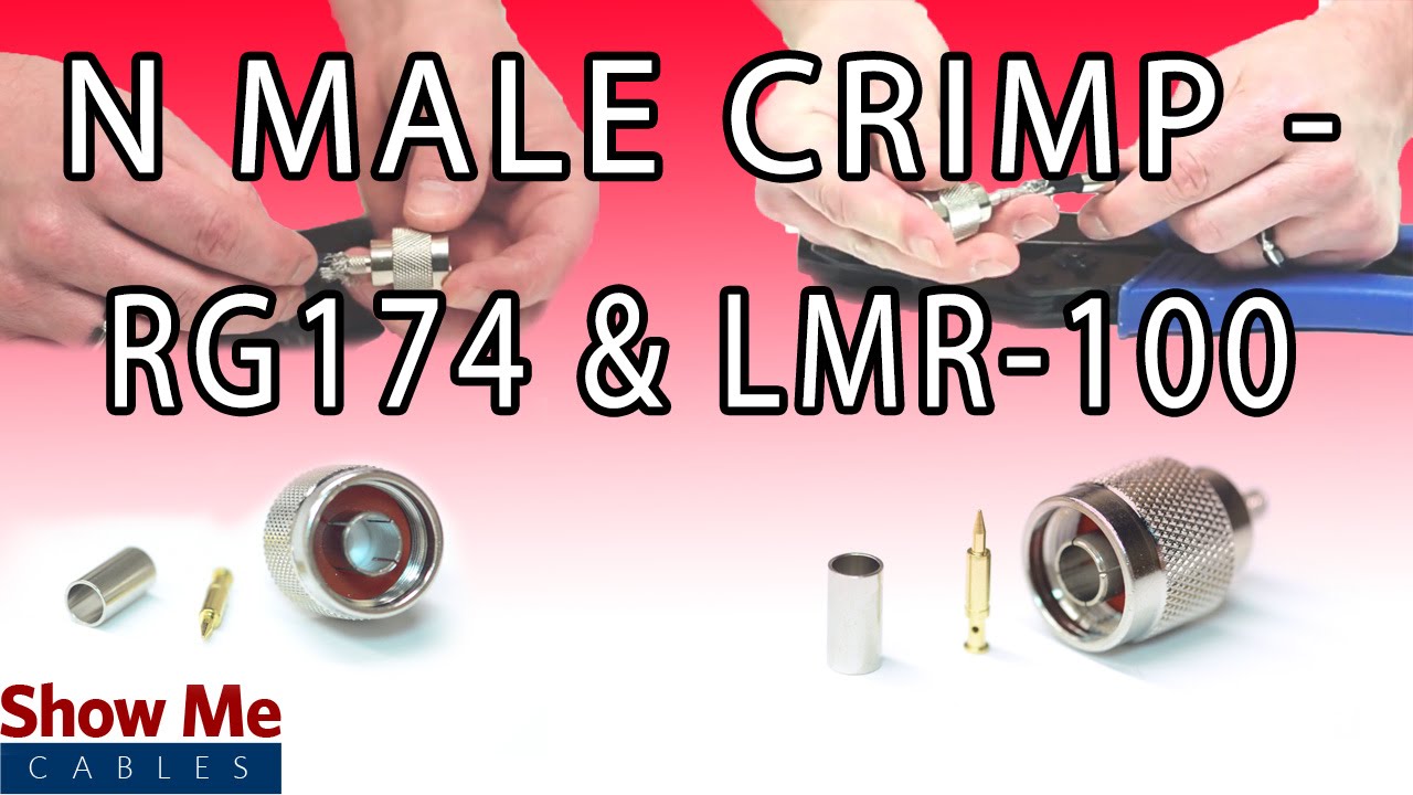 N Male Crimp for RG174, RG316 & LMR100 Terminate or Repair Your Coax