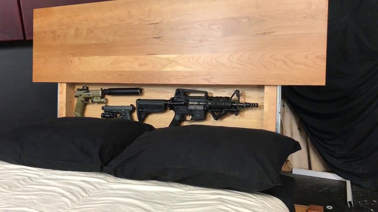 Sirearms concealment Headboard bed YouTube