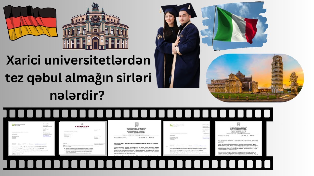 Xarici universitetlərdən necə qəbul aldıq? | Sənədlərin hazırlanması və qızıl dəyərində məsləhətlər