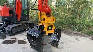 Excavator hydraulic 360 rotating plat top m+s motor demolition sorting grapples