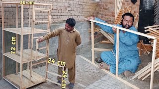 Easy way to made three floor pigeon cage with wooden