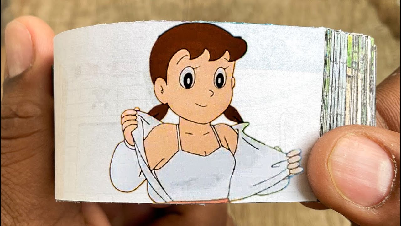 Doraemon Cartoon Flipbook #185 | Shizuka Removes Her Clothes Flip