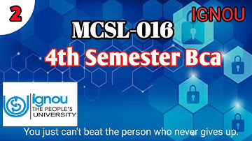 mcsl 016 solved assignment 2021-22(2) | Bca 4th semester || IGNOU|| #solvedassignmentignou202122