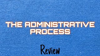 Review of James Landis' THE ADMINISTRATIVE PROCESS
