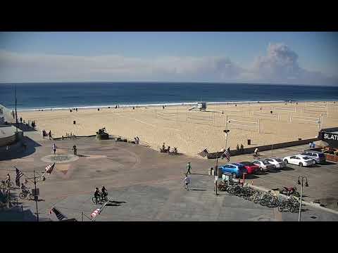 Malibu Fire Footage from Hermosa Beach Webcam