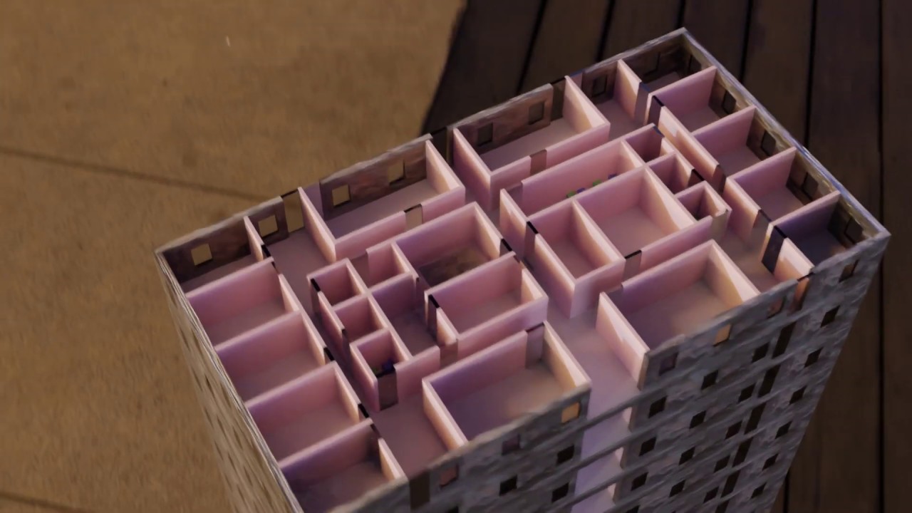 Early demo of random building generator. - YouTube