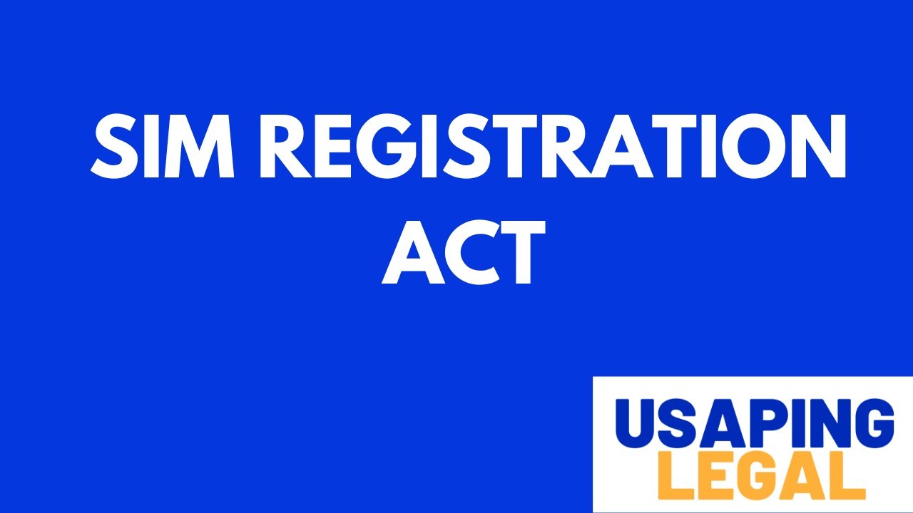 Usaping Legal EP35 SIM Registration Act YouTube