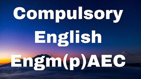 English Compulsory Syllabus || Sem-1 || ENGM(P) AEC || C.U Syllabus || New Regulation of UGC