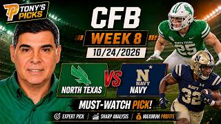 Full North Texas vs Navy Pick 10/24/26 College Football Week 8 Pick Prediction Guide