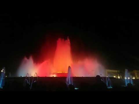 至高の輝き バルセロナ マジカ噴水 噴水ショー Youtube