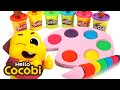 Learn colors with playdoh paint palleteducations for kids  hello cocobi