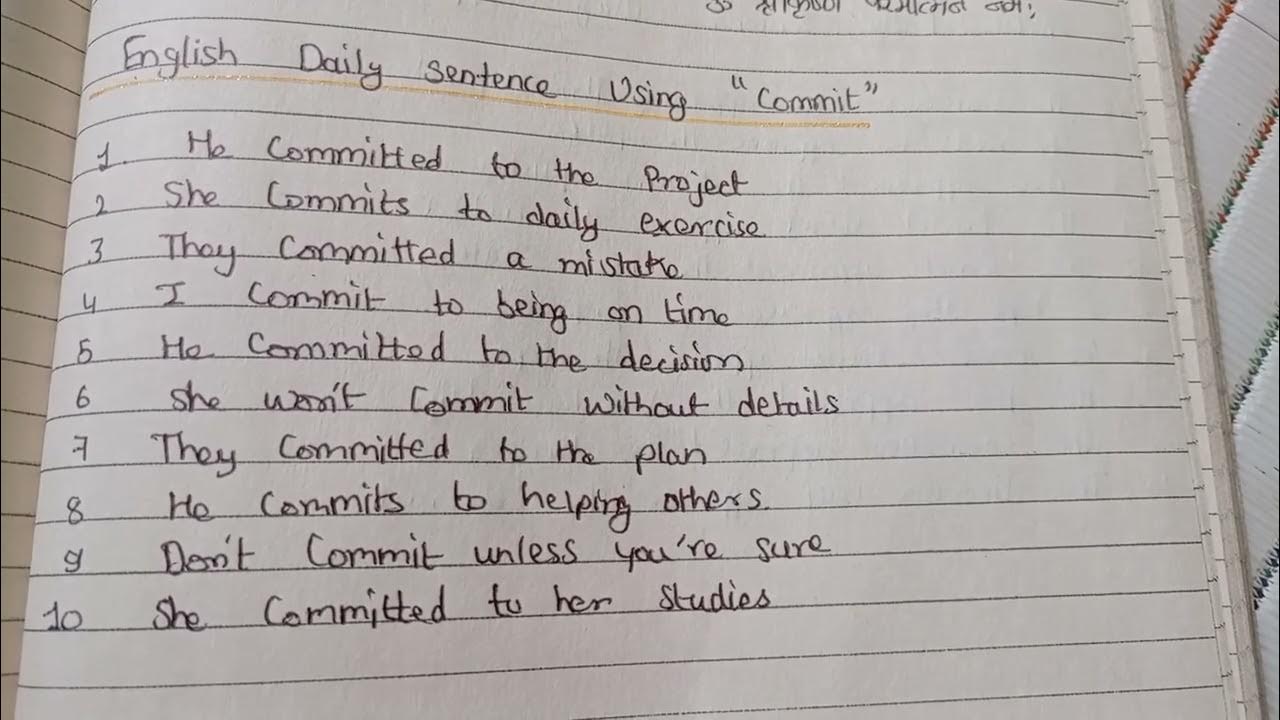 english daily sentence