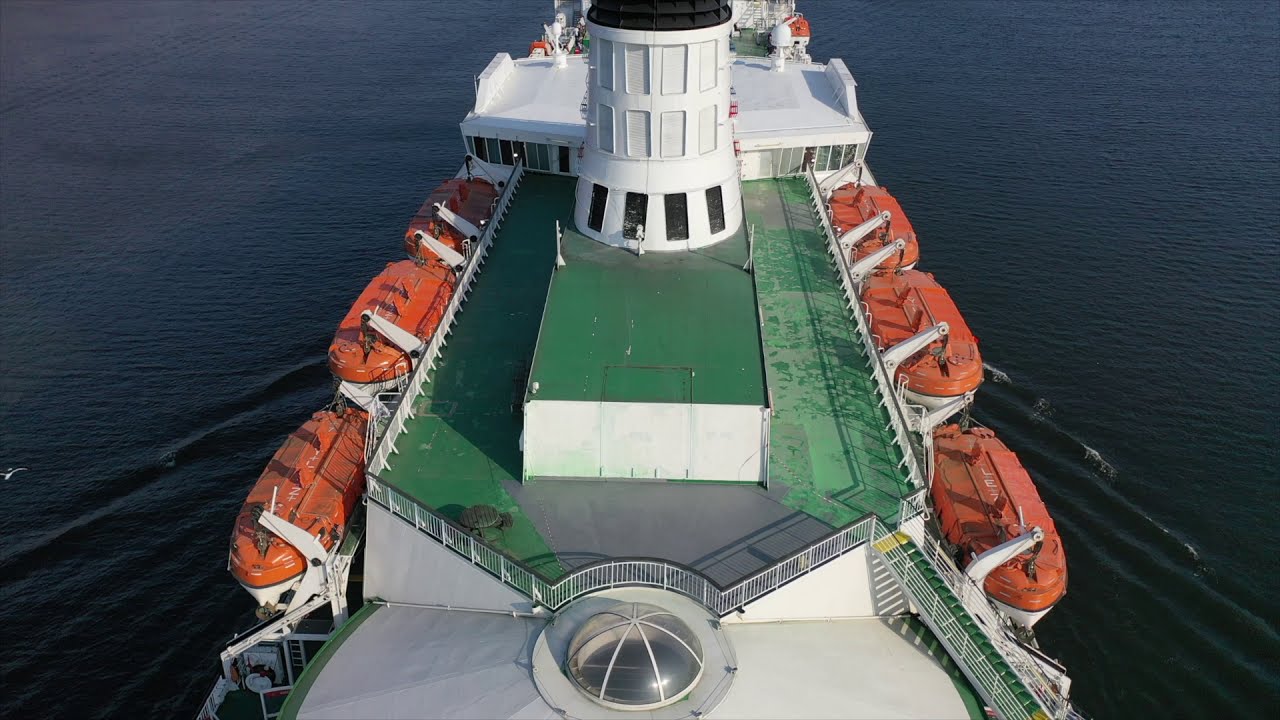 Drone filming the m/s Isabelle Tallink