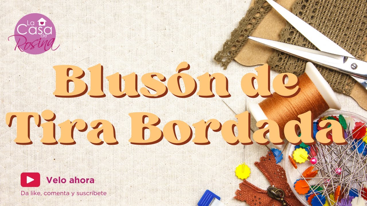 Realiza este hermoso Blusón de tira bordada