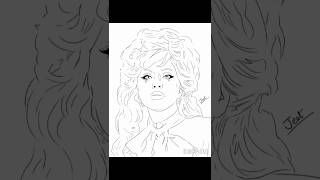 Drawing Lady Gaga/Line Art(Stroke) #portraitdrawing #digitalart #ytshorts