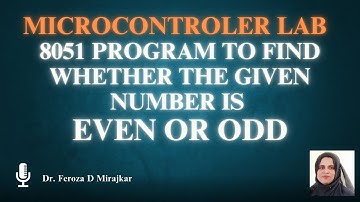 8051 Program to find  whether the given number is EVEN or ODD