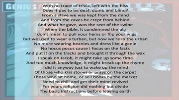 Killah Priest - GZA - B.I.B.L.E. Basic Instructions Before Leaving Earth - Lyrics