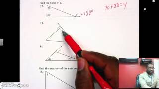 triangle sum/ exterior angle theorem