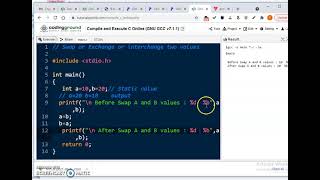 #4 C for Beginners | C in Tamil | Swap two values | Exchange two values | Interchange two values