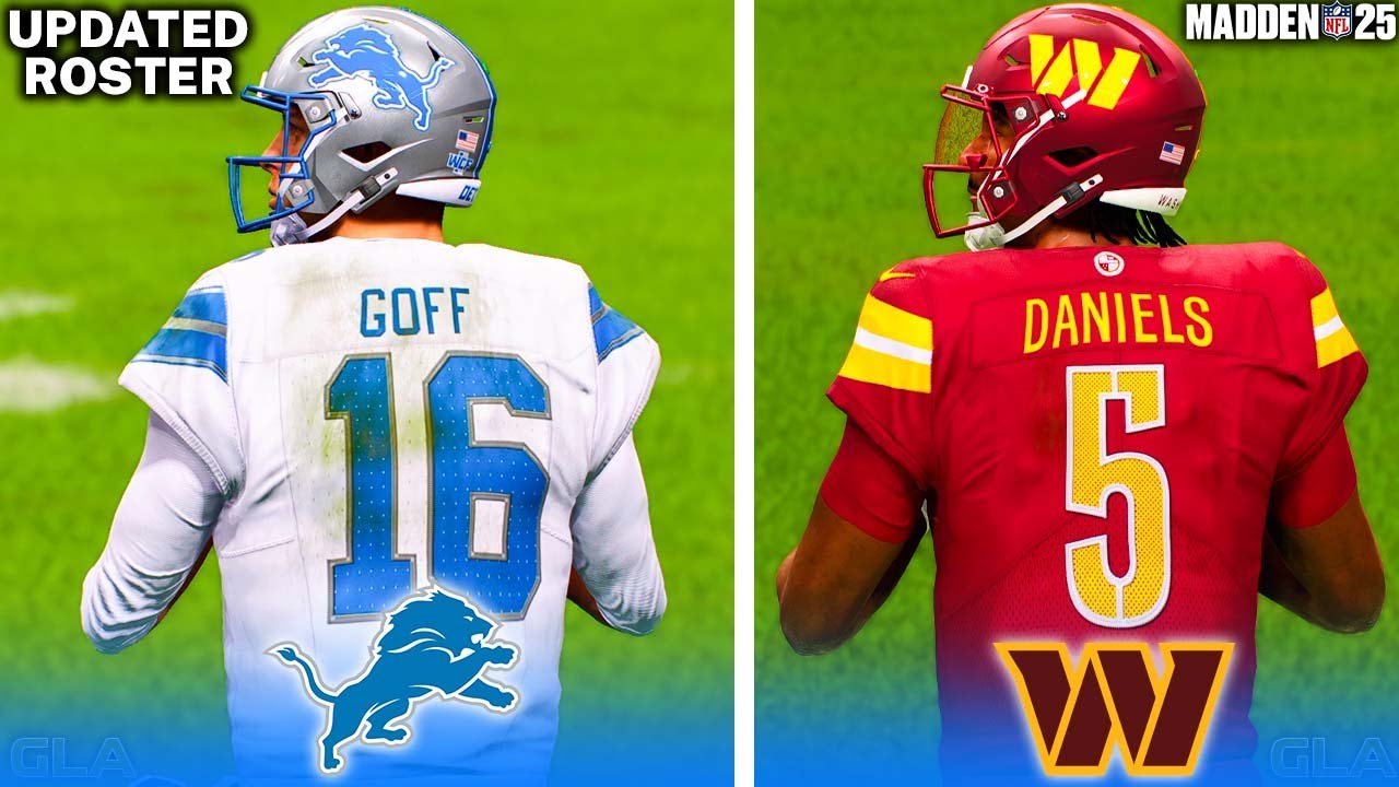 Jayden Daniels Commanders vs. Jared Goff Lions | Free Agency 2025 - 2026 Rosters | Madden 25 PS5