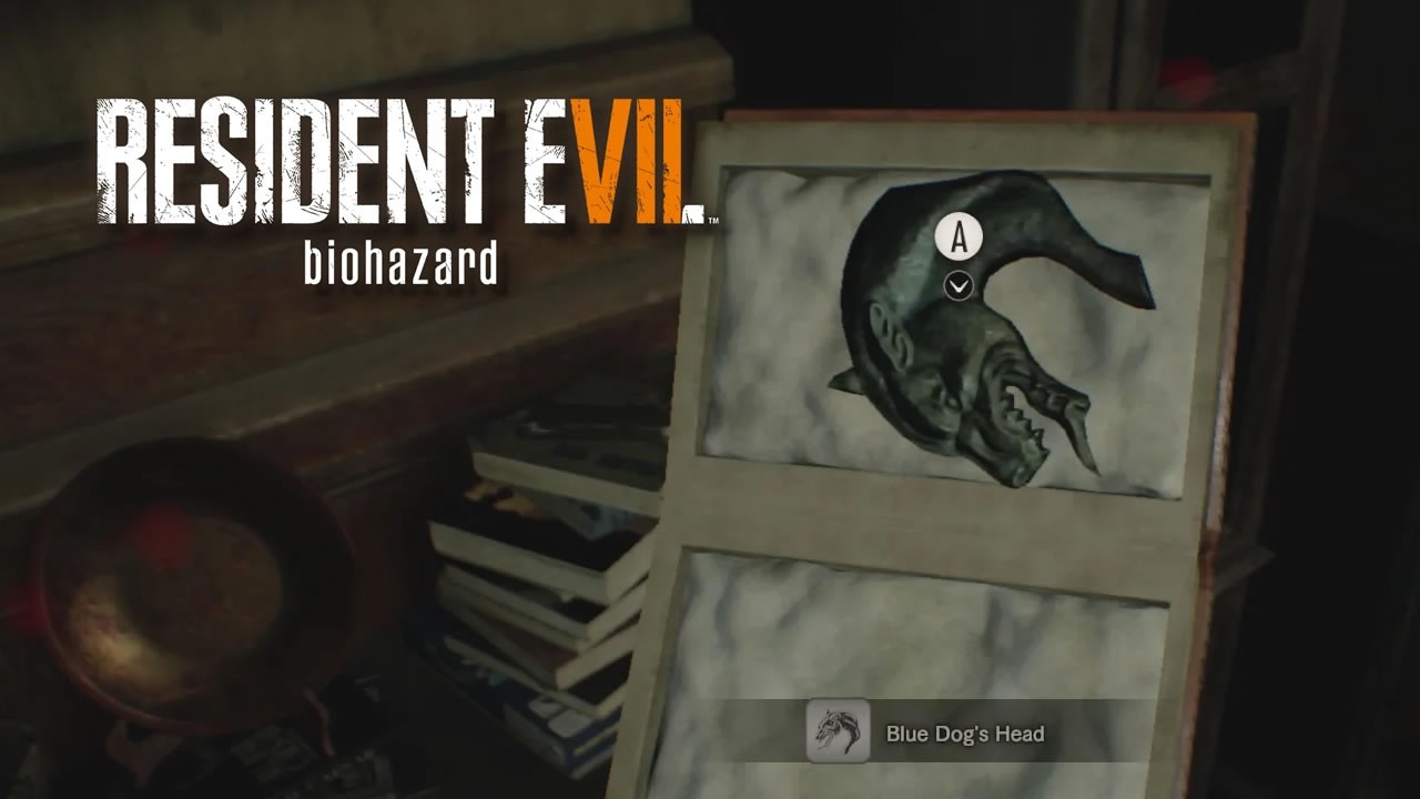 Resident Evil 7: Biohazard - Blue Dog's Head, Wooden Statuette