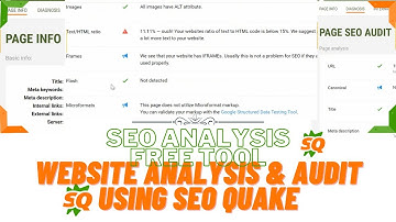 How to do Website Analysis & Audit using SEO Quake||SEO Analysis free Tool