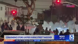 Convenience store looted during Long Beach street takeover
