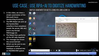 UiPath RPA and Microsoft AI - Handwriting Recognition/Digitization