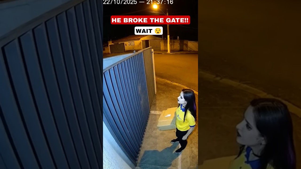 Security Cam Gold! Dog BREAKS GATE to Chase Delivery Girl 😱🐕💨 