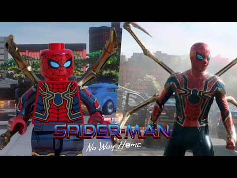 SPIDER-MAN: NO WAY HOME - Official Trailer in LEGO - Side by Side Version