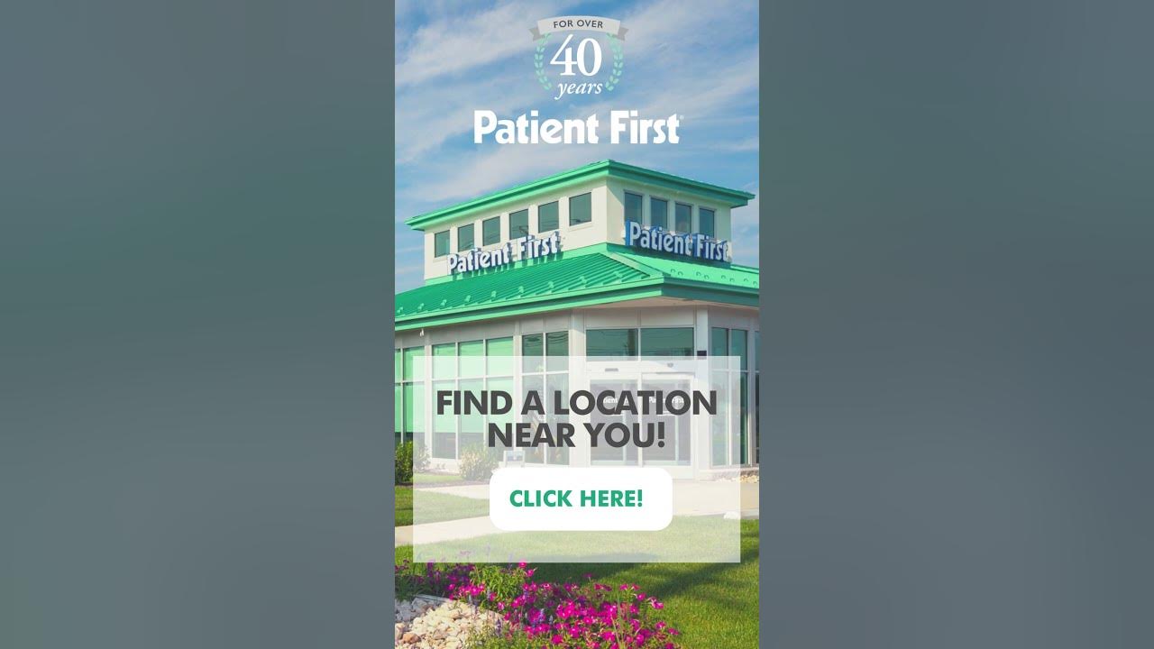 Patient first locations open 365 including weekends and holidays