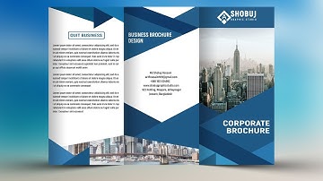 Corporate trifold brochure design tutorial in photoshop