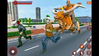 Multi Bull Hero Vs Crime City Gangsters | Monster Bull Hero Jungle Survival - Android GamePlay screenshot 5