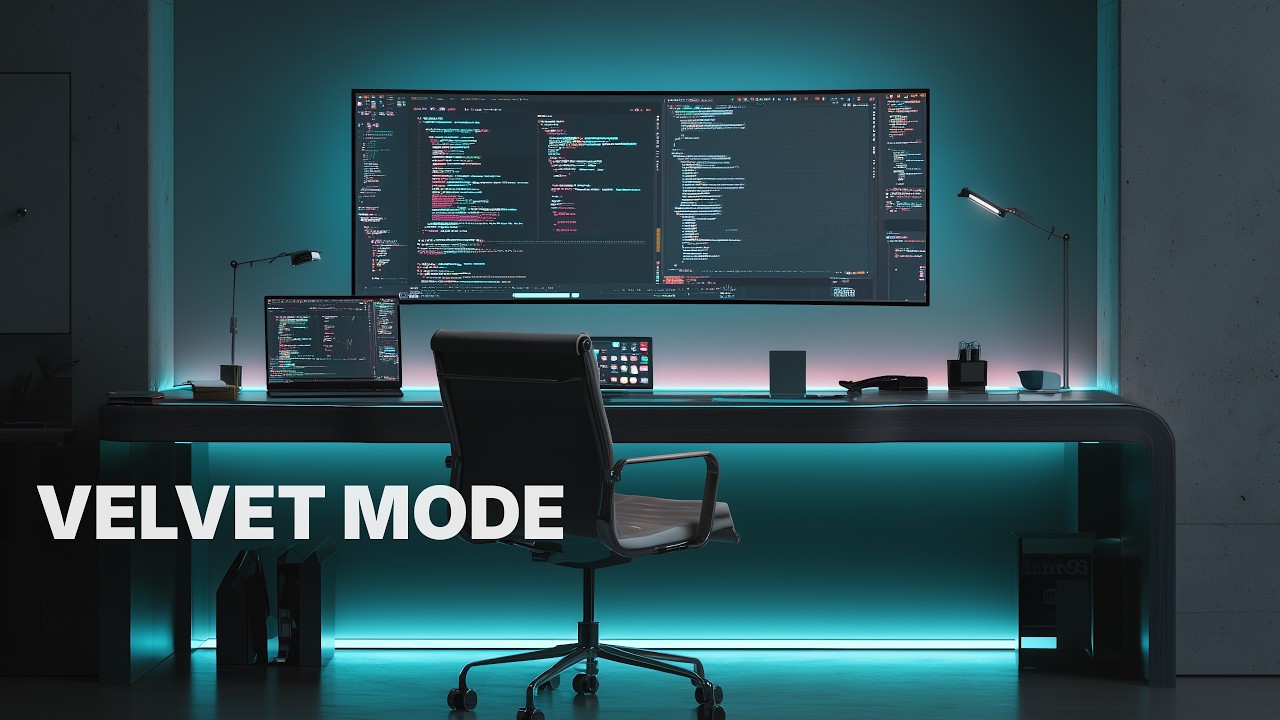 Soft Synthwave Space | Velvet Frequency | Minimal Coding Ambience | Deep Work Music [No Ads]