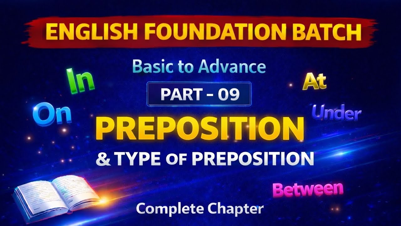 Preposition | Types of Preposition with Examples | Full Chapter for Class 6–10 & Competitive Exams
