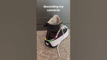 Thumbnail of decorating my converse #shoes #converse #art #beads #shorts #crafts