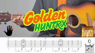 Golden - HUNTRX [Free TAB with colors]