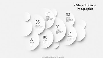 20.[PowerPoint] Create 7 Step 3D Shadow effect Circlular Design|Vector Infographics|Free PPT